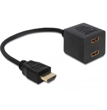 Delock 65226 High Speed HDMI Ethernettel 1x apa > 2x anya HDMI elosztó adapter
