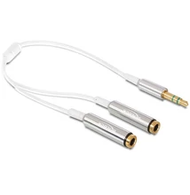 Delock 65355 sztereó jack apa 3.5 mm > 2 x sztereó jack anya 25 cm audio kábel