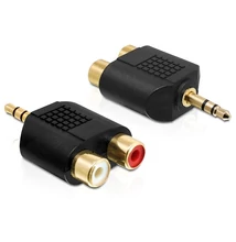 Delock 65365 sztereó jack 3.5 mm 3 pin apa > 2 x RCA (Cinch) anya audio adapter