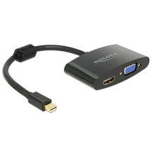 Delock 65553 fekete adapter mini displayport apa > HDMI /VGA anya