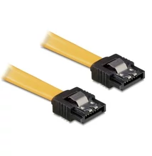 Delock 82464 SATA egyenes-egyenes fém sárga 10 cm összekötő kábel