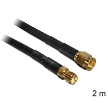 Delock 88443 CFD200 alacsony jelveszteségű 2 m SMA antenna kábel