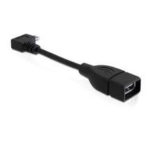 Delock 11cm USB kábel, mikro-B, forgatott - USB2.0-A anya OTG