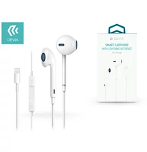 Devia sztereó felvevős fülhallgató - Lightning and Bluetooth - Devia Smart Earpods for iPhone - white