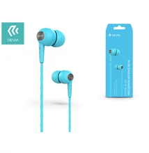Devia univerzális sztereó felvevős fülhallgató - 3,5 mm jack - Devia Kintone In-Ear Wired Earphones - blue