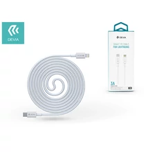 USB Type-C - Lightning adat- és töltőkábel 1 m-es vezetékkel - Devia Smart Series PD Cable for Lightning - 3.0A - white 