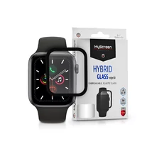 Apple Watch Series 4/5 (44 mm) üveg képernyővédő fólia - MyScreen Protector Hybrid Glass Edge 3D - 1 db/csomag - fekete