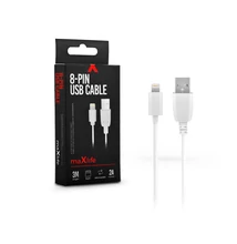 Maxlife USB - Lightning adat- és töltőkábel 3 m-es vezetékkel - Maxlife 8-PIN USB Cable - 5V/2A - fehér