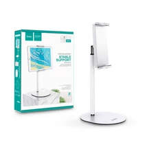 HOCO univerzális asztali telefon/tablet tartó 4,7-10" méretű készülékhez - HOCO PH31 Metal Table Stand - fehér/ezüst