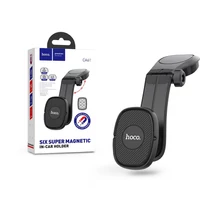 Univerzális műszerfalra helyezhető mágneses PDA/GSM autós tartó - HOCO CA61 Six Super Magnetic Holder - fekete