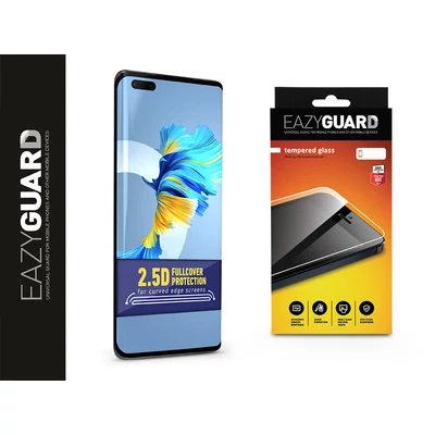 Huawei Mate 40 Pro gyémántüveg képernyővédő fólia - Diamond Glass 2.5D Fullcover - fekete