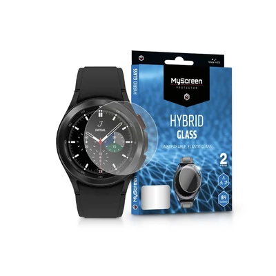 Samsung Galaxy Watch 4 (44 mm) rugalmas üveg képernyővédő fólia - MyScreen Protector Hybrid Glass - 2 db/csomag - transparent