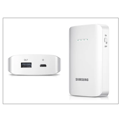 Samsung gyári univerzális külső akkumulátor micro USB és 30 pin adatkábellel - 9000 mAh - EEB-EI1CWEGSTD - white
