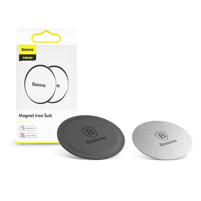 Baseus fém ellenlapka darab mágneses autós tartóhoz - 2 db/csomag - Baseus Magnet Iron Suit ACDR-A0S - fekete/ezüst