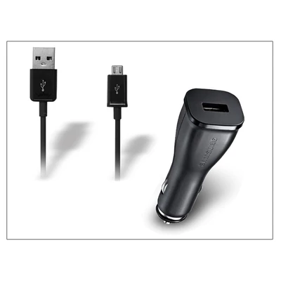 Samsung gyári micro USB szivargyújtós töltő adapter + micro USB adatkábel - 5V/2A - ECA-P10XBK + ECB-DU5ABE black (ECO csomagolás)