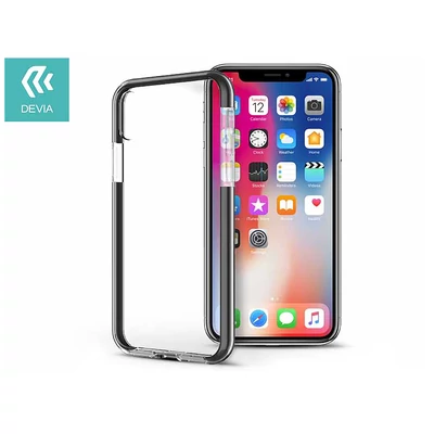 Apple iPhone X szilikon hátlap - Devia Fashion Shockproof - black/clear