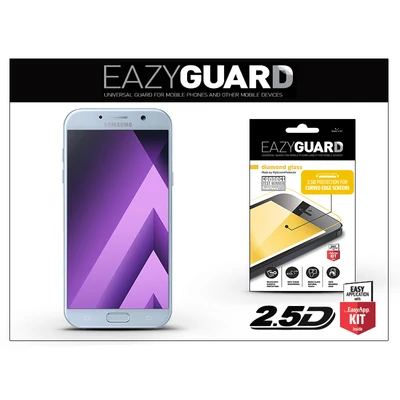 Samsung A720F Galaxy A7 (2017) gyémántüveg képernyővédő fólia - Diamond Glass 2.5D Fullcover - kék