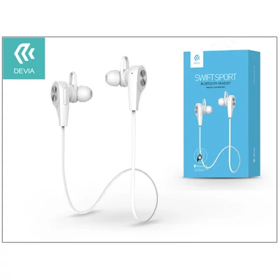 Devia Swift Sport Bluetooth sztereó headset v4.1 - MultiPoint - white