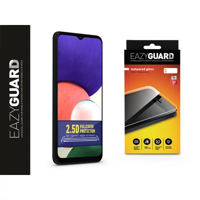 Samsung A226B Galaxy A22 5G gyémántüveg képernyővédő fólia - Diamond Glass 2.5D Fullcover - fekete