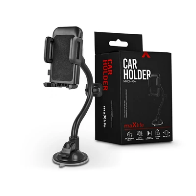 Maxlife univerzális műszerfalra/szélvédőre helyezhető PDA/GSM autós tartó - Maxlife MXCH-04 Car Holder - fekete