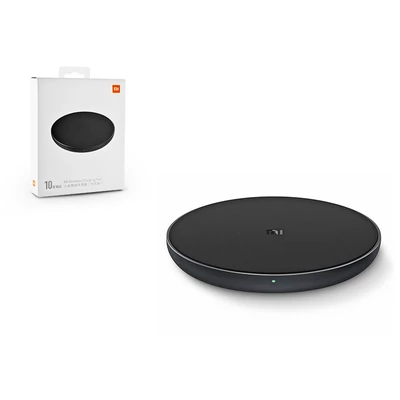 Xiaomi gyári Qi univerzális vezeték nélküli töltő állomás - 10W - Xiaomi Mi Wireless Charging Pad - black - Qi szabványos