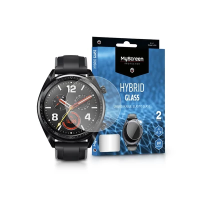 Huawei Watch GT (46 mm) rugalmas üveg képernyővédő fólia - MyScreen Protector Hybrid Glass - 2 db/csomag - transparent