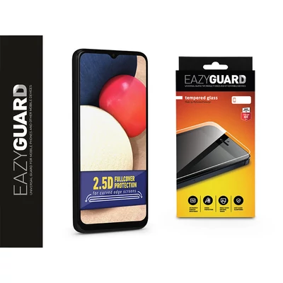 Samsung A025F Galaxy A02s/A02/M02/M02s gyémántüveg képernyővédő fólia - Diamond Glass 2.5D Fullcover - fekete