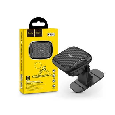 Univerzális műszerfalra helyezhető mágneses PDA/GSM autós tartó - HOCO CA66 Super Magnetic Holder - fekete