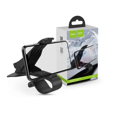 Univerzális műszerfalra helyezhető PDA/GSM autós tartó - HOCO CA50 In-Car Dashboard Phone Holder - fekete