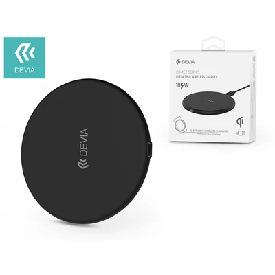 Devia Qi univerzális vezeték nélküli töltő állomás - 5V/2A - Devia Comet Series Ultra Thin Wireless Charger - black - Qi szabványos