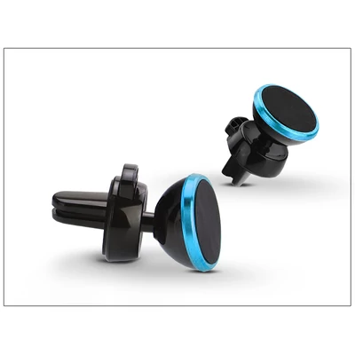 Univerzális szellőzőrácsba illeszthető mágneses PDA/GSM autós tartó - állítható fejjel - kék