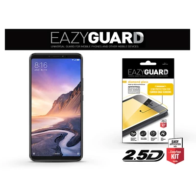 Xiaomi Mi Max 3 gyémántüveg képernyővédő fólia - Diamond Glass 2.5D Fullcover - fekete