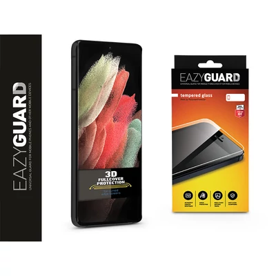 Samsung G998F Galaxy S21 Ultra gyémántüveg képernyővédő fólia - Diamond Glass 3D Fullcover - fekete