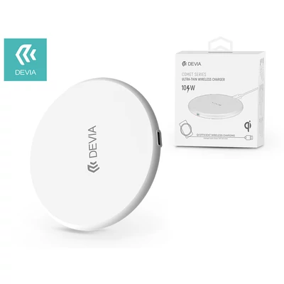Devia Qi univerzális vezeték nélküli töltő állomás - 5V/2A - Devia Comet Series Ultra Thin Wireless Charger - white - Qi szabványos