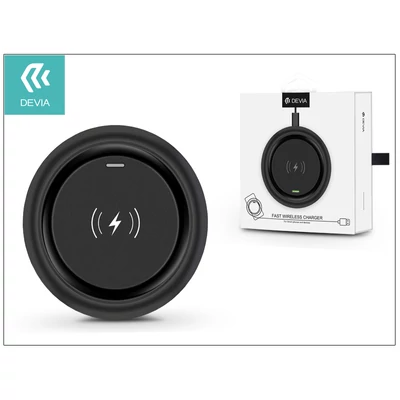 Devia Qi univerzális vezeték nélküli töltő állomás - 5V/1A - Devia Allen Wireless Charger - black - Qi szabványos