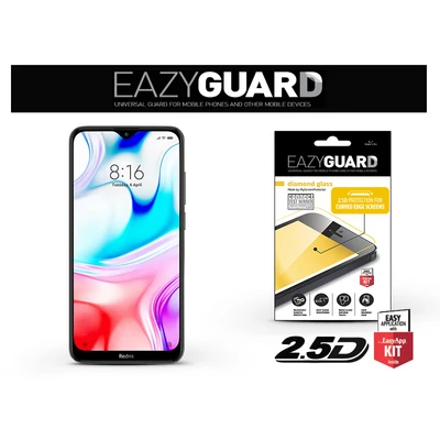 Xiaomi Redmi 8/8A gyémántüveg képernyővédő fólia - Diamond Glass 2.5D Fullcover - fekete