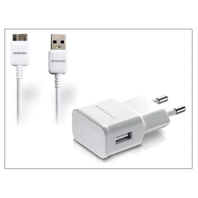 Samsung gyári USB hálózati töltő adapter + micro USB 3.0 adatkábel - 5V/1A - ETA0U81EWE + ET-DQ11Y1WE white (csomagolás nélküli)