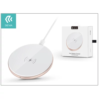 Devia Qi univerzális vezeték nélküli töltő állomás - 5V/1A - Devia Aurora Wireless Charger - white - Qi szabványos