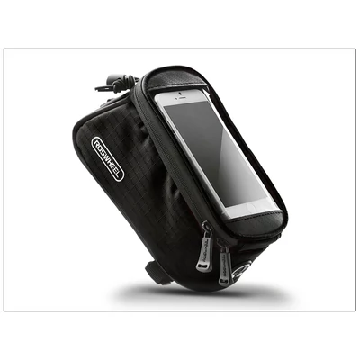 Univerzális kerékpárra szerelhető telefontartó táska max.5,5" méretű készülékekhez - Roswheel - fekete