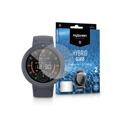 Xiaomi Huami Amazfit Verge Lite rugalmas üveg képernyővédő fólia - MyScreen Protector Hybrid Glass - 2 db/csomag - transparent