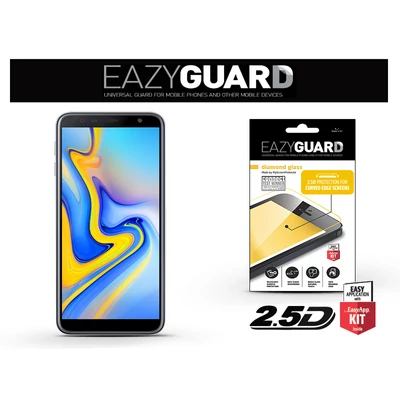 Samsung J415F Galaxy J4 Plus/J610F Galaxy J6 Plus gyémántüveg képernyővédő fólia - Diamond Glass 2.5D Fullcover - fekete