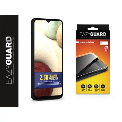 Samsung A125F Galaxy A12 gyémántüveg képernyővédő fólia - Diamond Glass 2.5D Fullcover - fekete