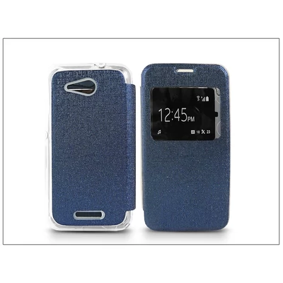 Sony Xperia E4G (E2003) S-View Flexi oldalra nyíló flipes tok - kék