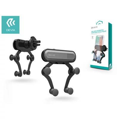 Univerzális szellőzőrácsba illeszthető autós tartó - Devia Free Form Deformation Storm Series Vehicle Mount - grey