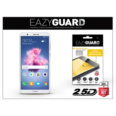 Huawei P Smart gyémántüveg képernyővédő fólia - Diamond Glass 2.5D Fullcover - fehér