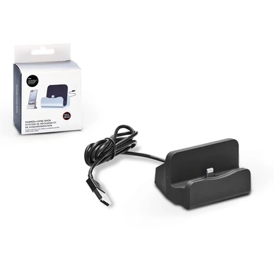 Apple iPhone univerzális asztali töltő/dokkoló - lightning - fekete