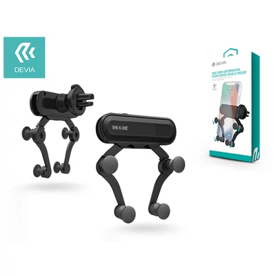 Univerzális szellőzőrácsba illeszthető autós tartó - Devia Free Form Deformation Storm Series Vehicle Mount - black