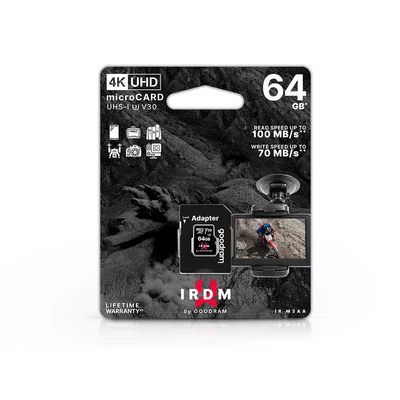 64 GB microSDXC™ UHS-1 U3 V30 memóriakártya 100/70 - 4K UHD + SD adapter