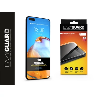 Huawei P40 Pro gyémántüveg képernyővédő fólia - Diamond Glass 3D Fullcover - fekete