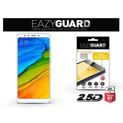 Xiaomi Redmi 5 Plus gyémántüveg képernyővédő fólia - Diamond Glass 2.5D Fullcover - fehér